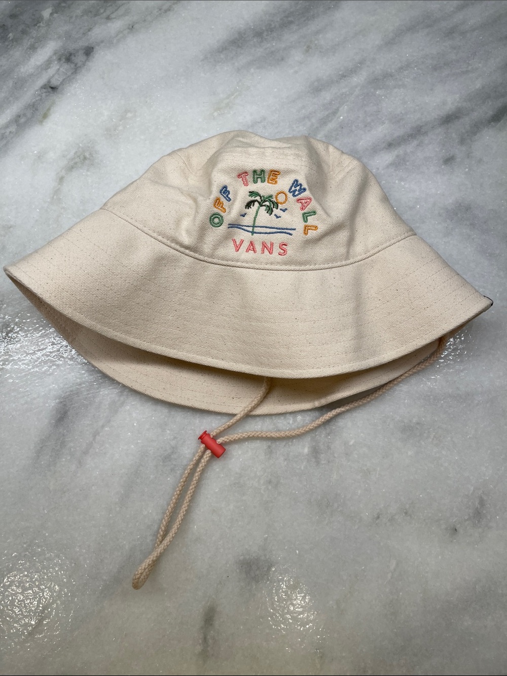 Vans Canvas Bucket Hat with Colorful Embroidery